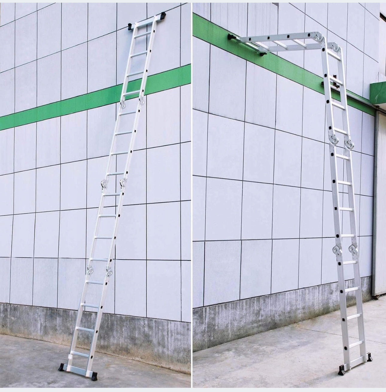 Ladder 4.7 m aluminum 16 to 150 kg