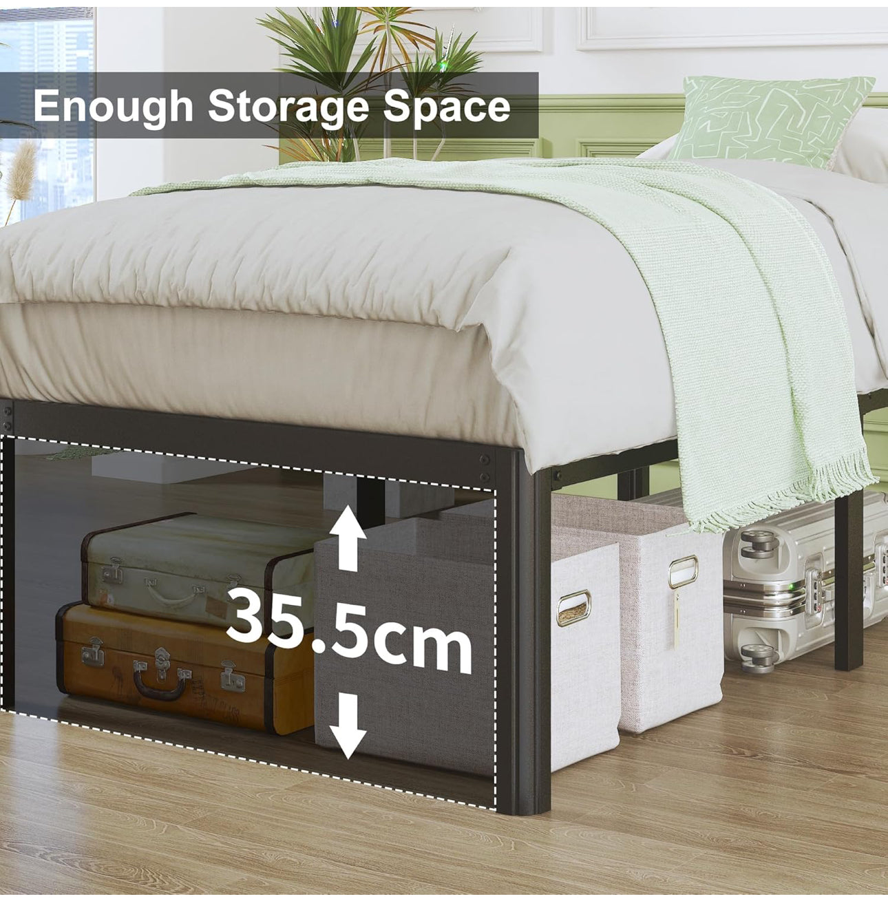 High Super King Bed Frame, 180 x 200x41 cm