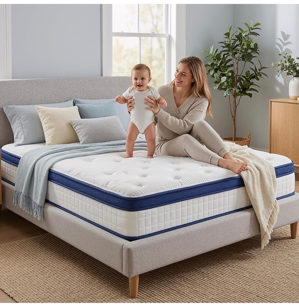 Double Mattresses 4FT6, 10Inch Memory Foam Pocket Sprung Medium Firm
Hybrid memory foam and pocket sprung support, breathable fabric, reduced motion transfer and reinforced edges, 135*190*25CM