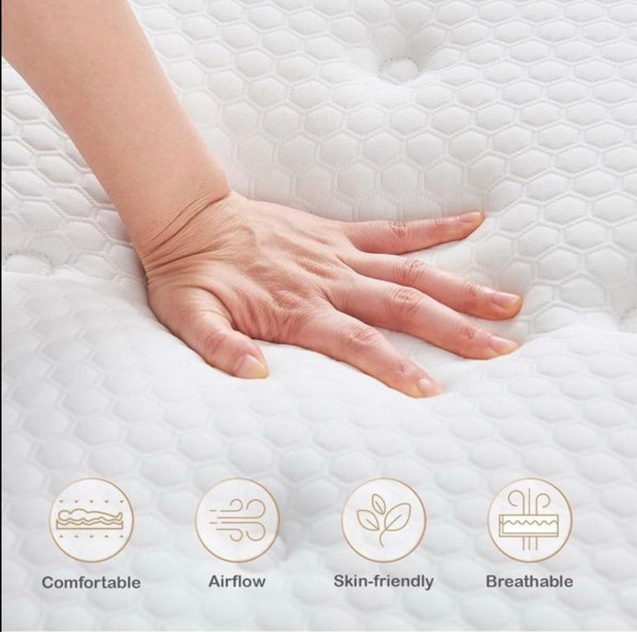 Double Mattress,10.2 INCH Hybrid Memory Foam and Individually Pocket Spring