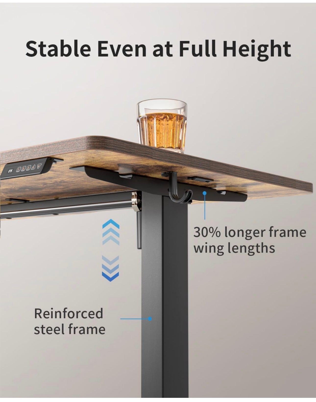 Electric Standing Desk Height Adjustable For Gaming and Computer, 120 x 60cm