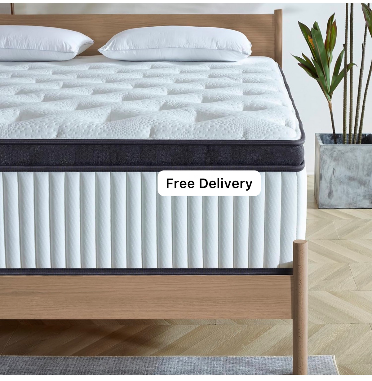 Double Mattress 25cm with Memory Foam & Pocketing Spring |In a Box
Medium Firm, Breathable Cover,Motion Isolation,Edge Support,White (135 * 190 * 25cm)