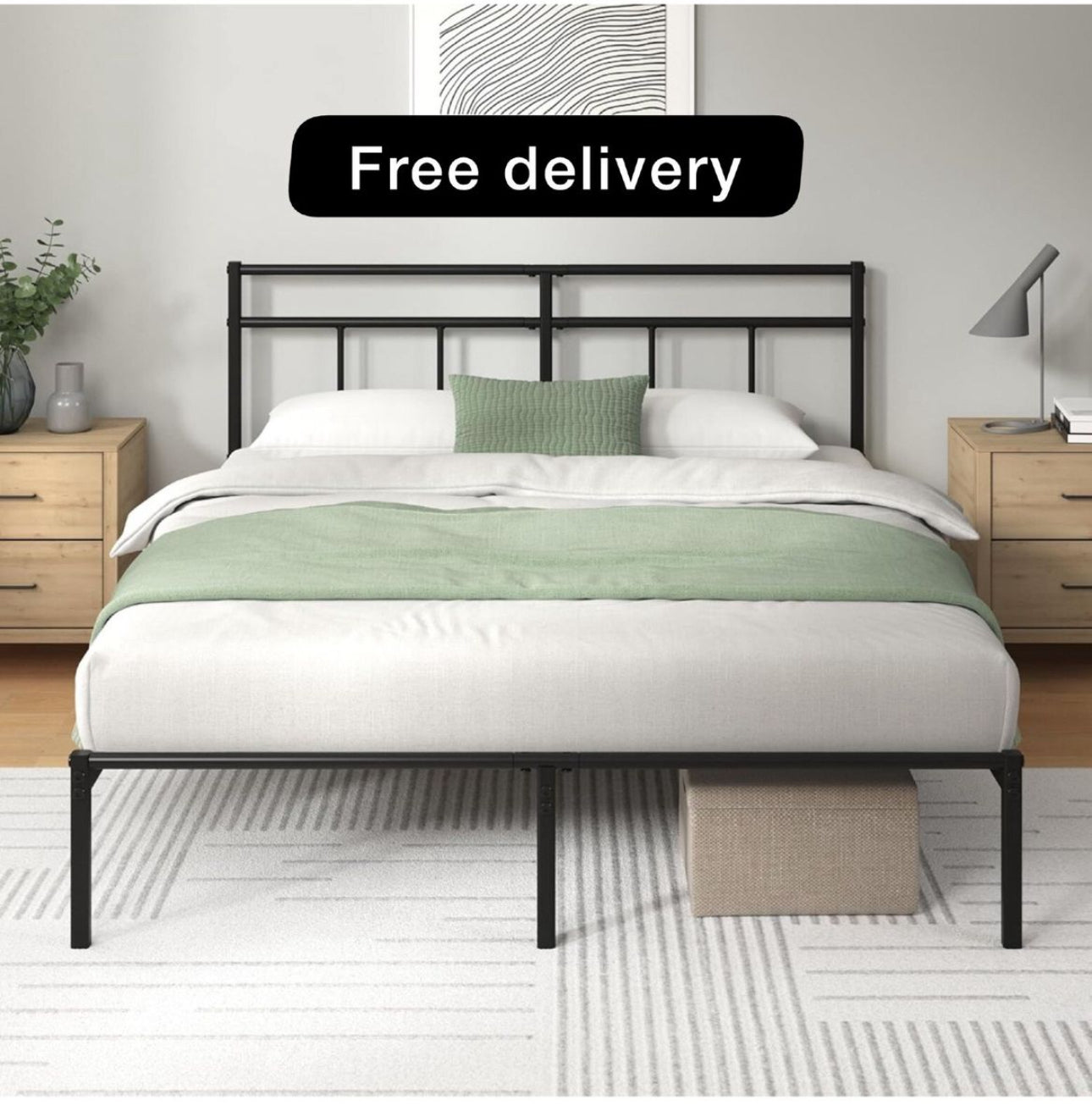 Double Bed Frame – Bed 190x135 cm