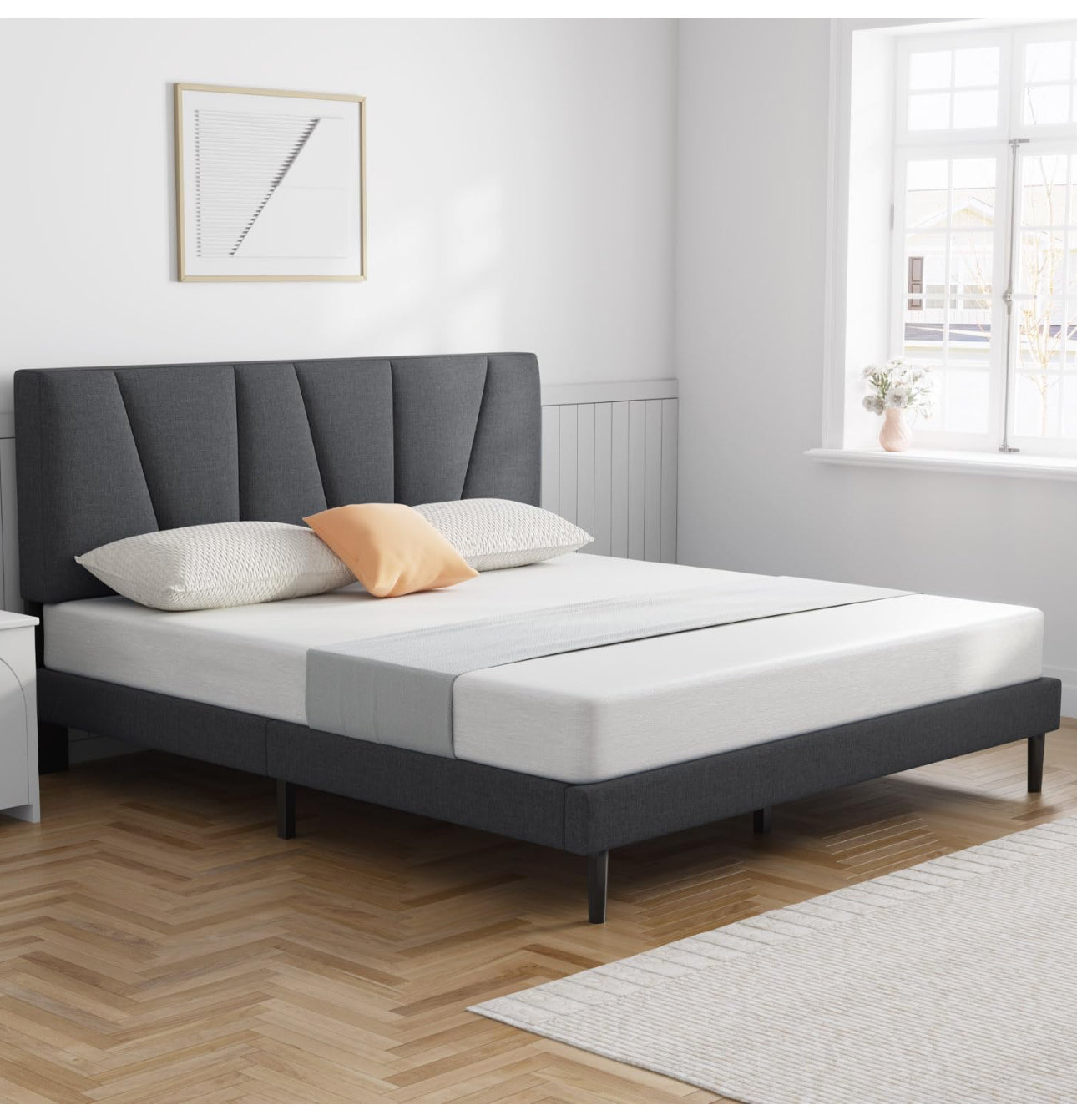 King Size Bed Frame Upholstered