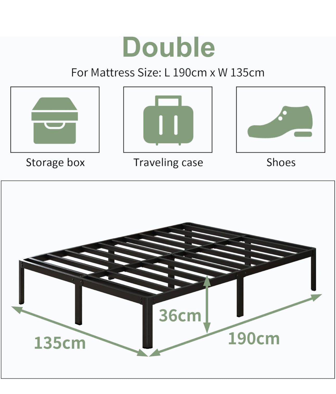 Double Bed Frame 4ft6