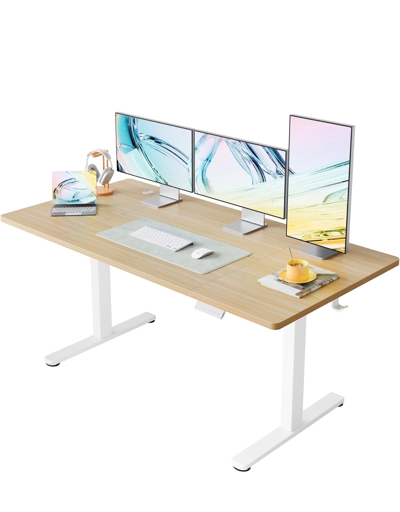 Standing Desk with USB Charging Port, 160 x 80 cm,
