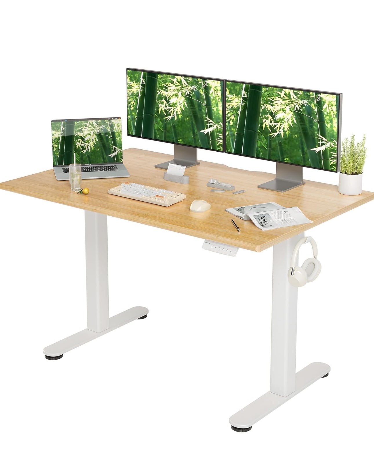 Bamboo Electric Standing Desk