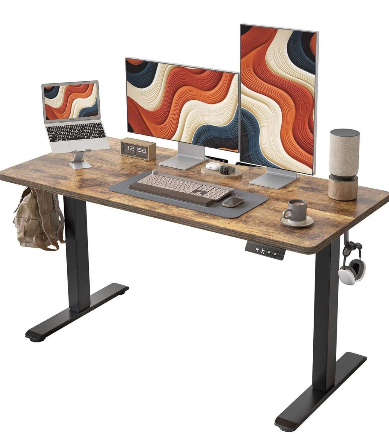 Height Adjustable Electric Standing Desk - 140x60 cm