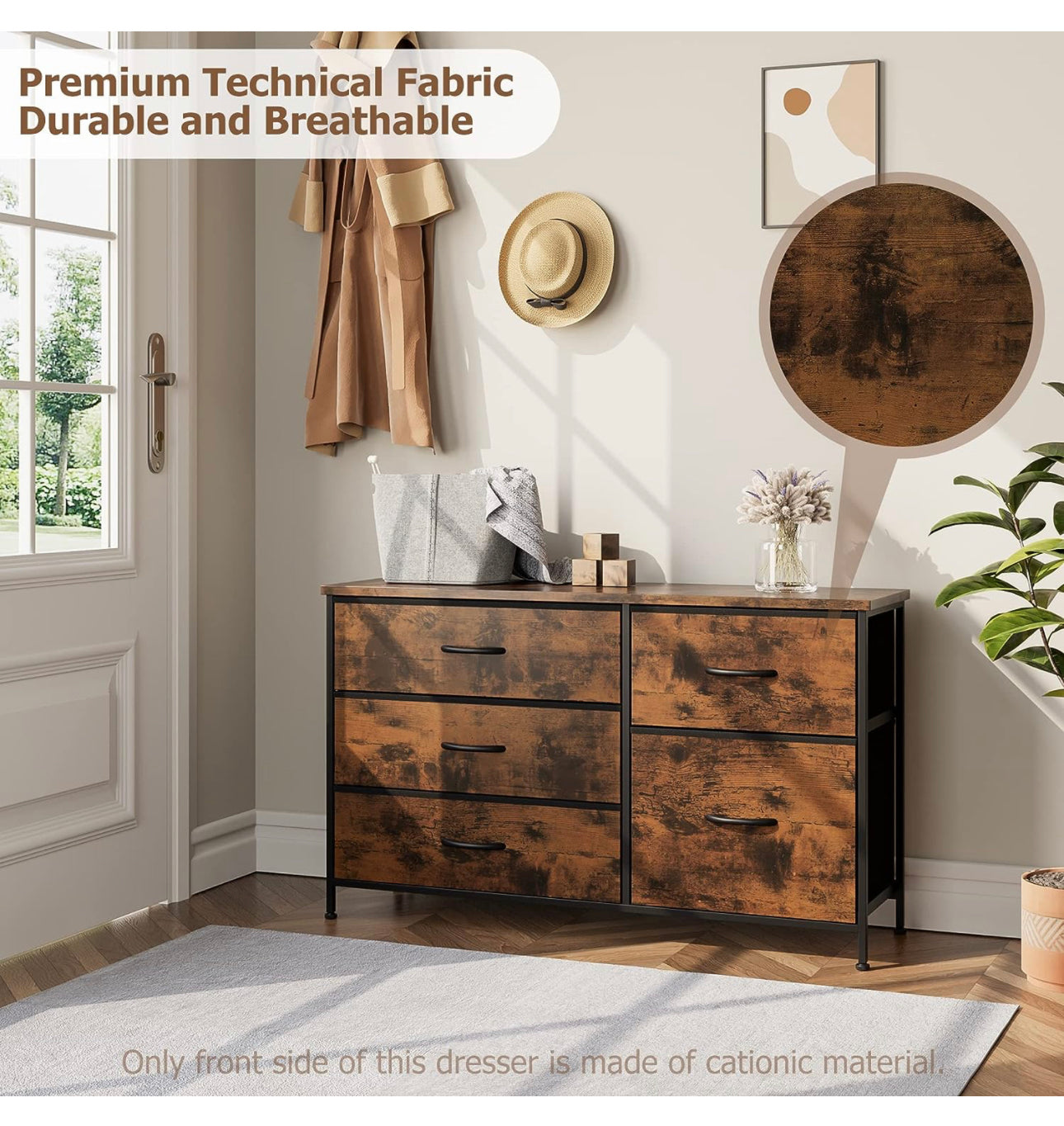 Dresser for Bedroom with 5 Drawers