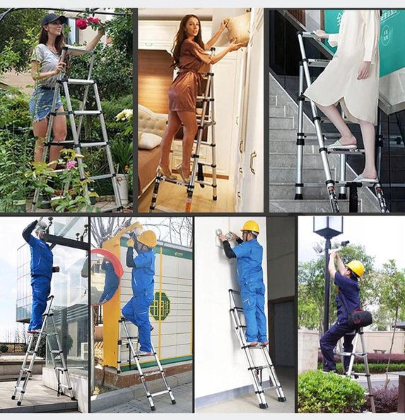 Ladder  1,7 m aluminum up to 150 kg