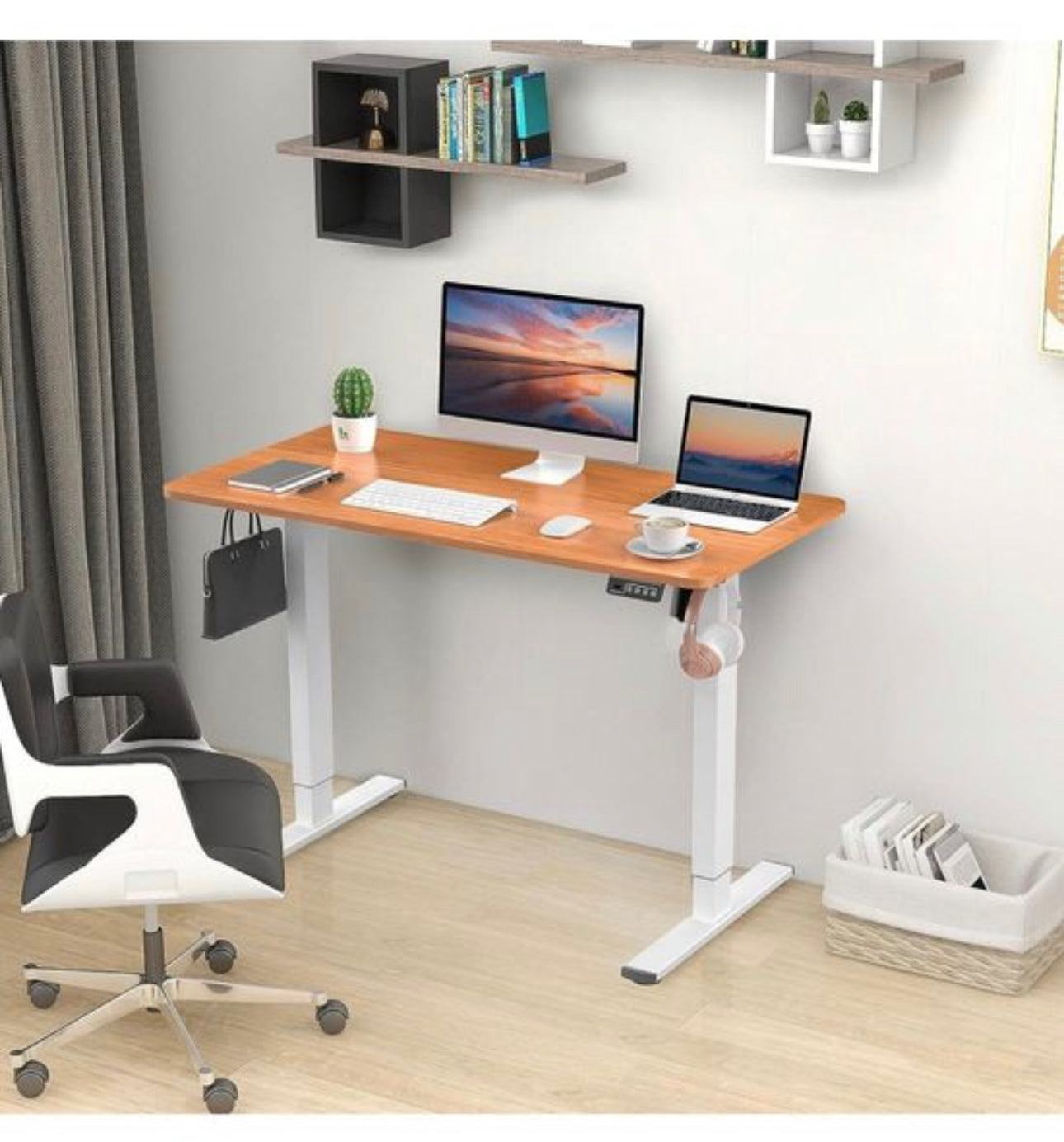 Electric Height Adjustable Standing Desk 110x60cm