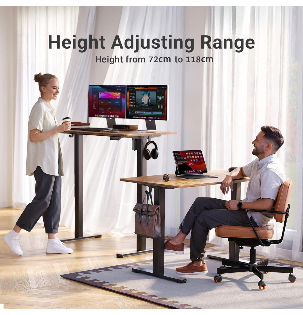 1- Electric Standing Desk 100x60cm
