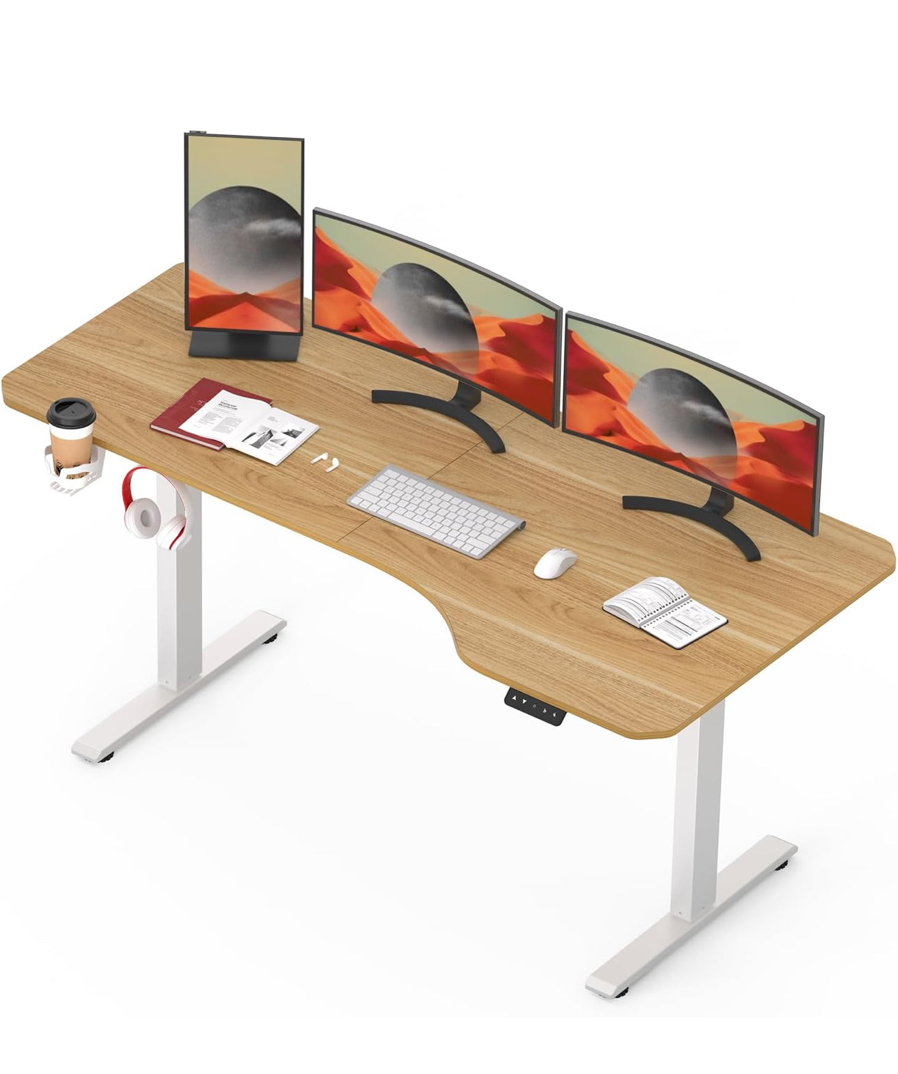 160 × 75 Electric Standing Desk Height Adjustable
