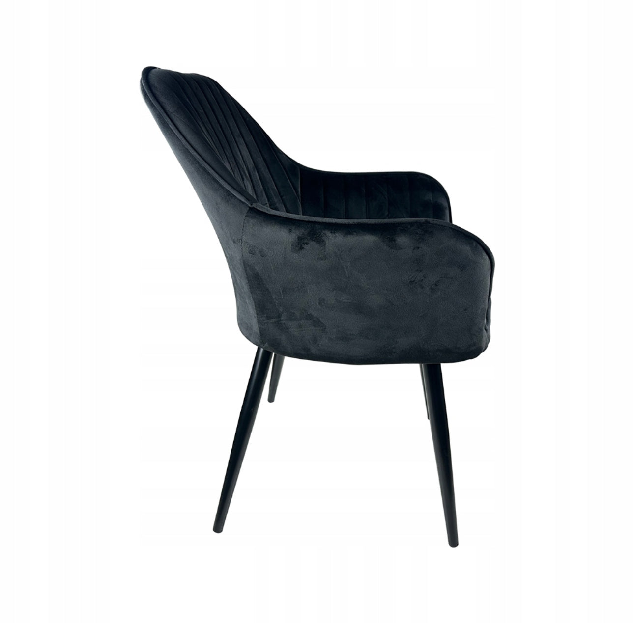 Upholstered Grey Velour Chair