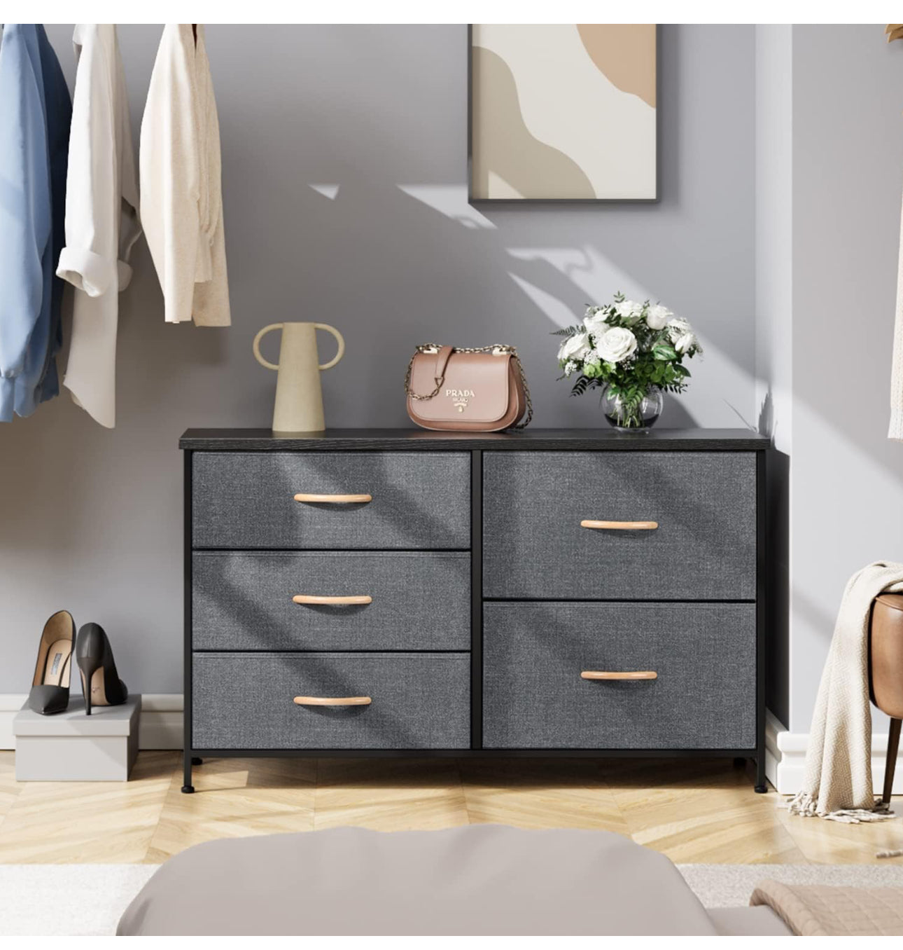 Dresser for Bedroom with 5 Drawers