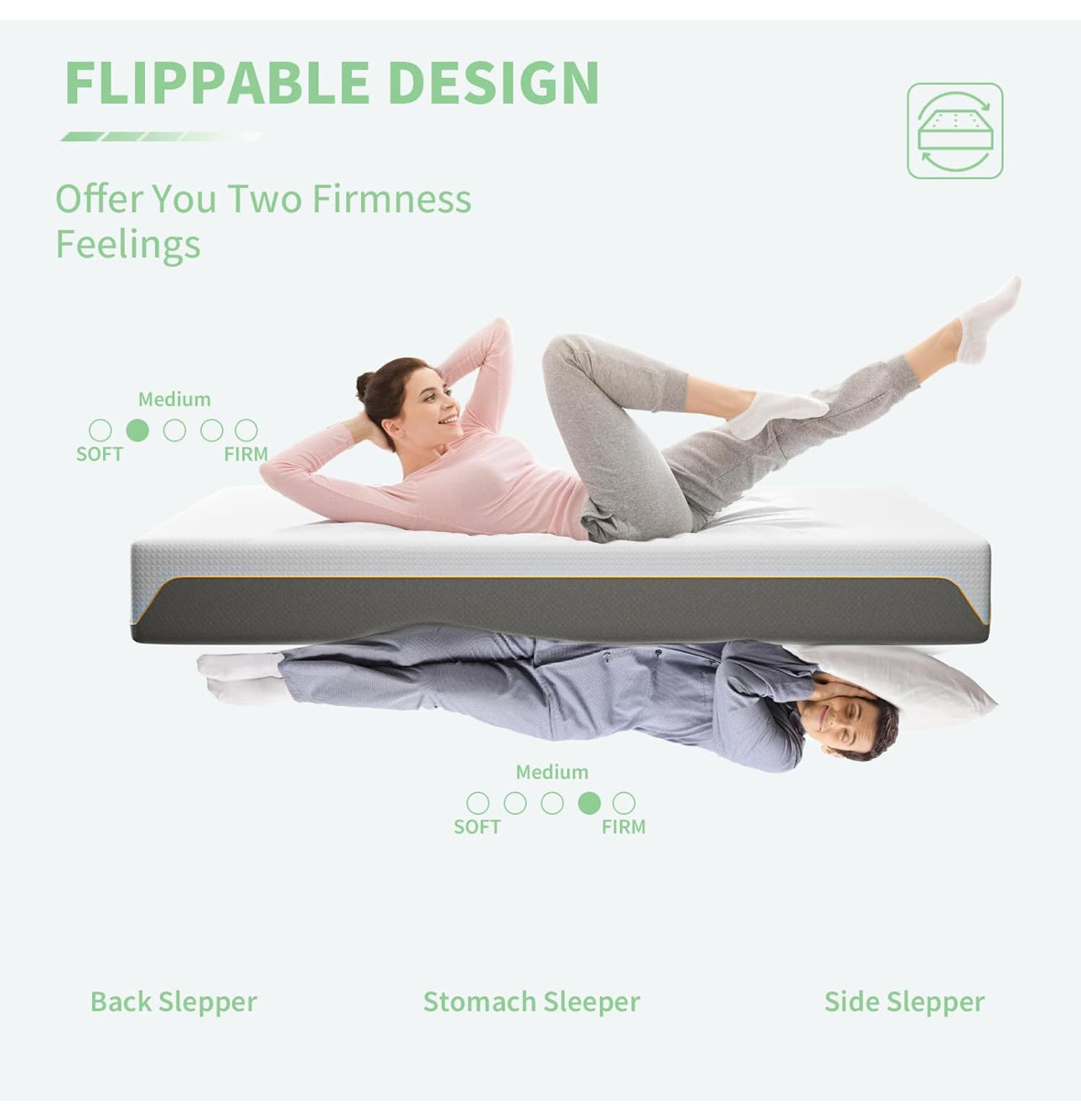 Memory Foam Mattress, 4FT6 Double Mattress