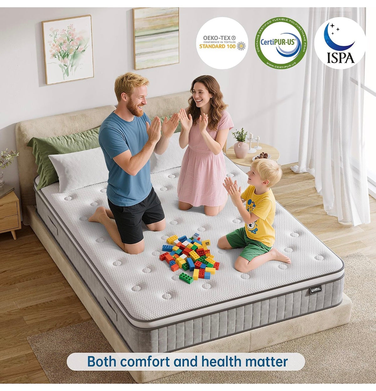 25cm Double Mattress Medium Firm 7-Zone Support Hybrid 135x190cm
4FT6 Mattresses With Memory Foam Pocket Sprung 10 Inch Pressure & Back Pain Relief Edge Support Motion Isolation in a Box