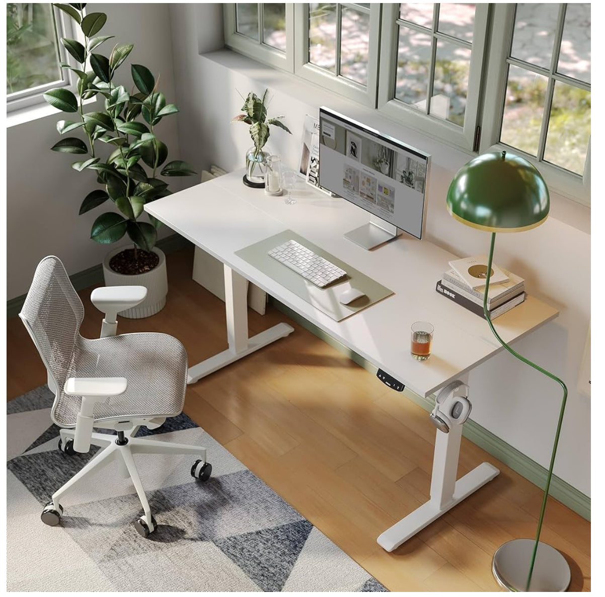 Electric Standing Desk, 120 x 60 cm Height Adjustable