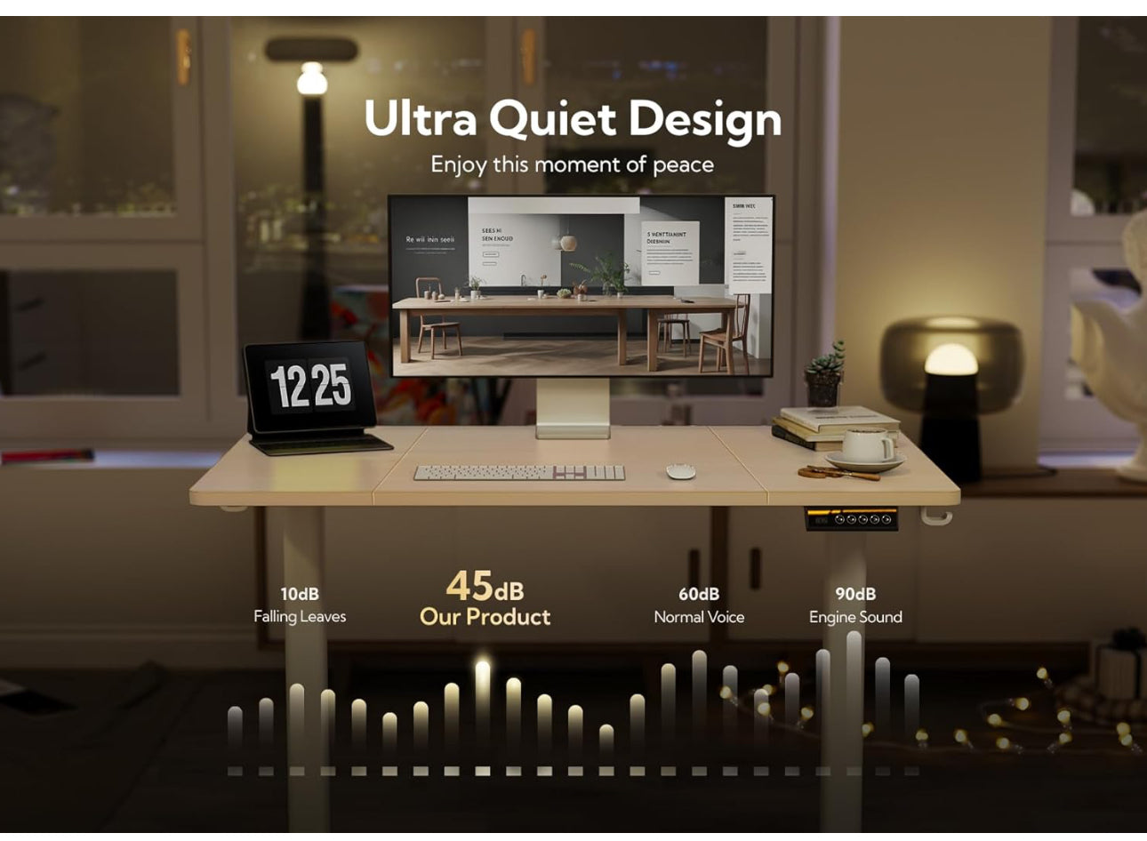 Electric Standing Desk, Adjustable Height Stand