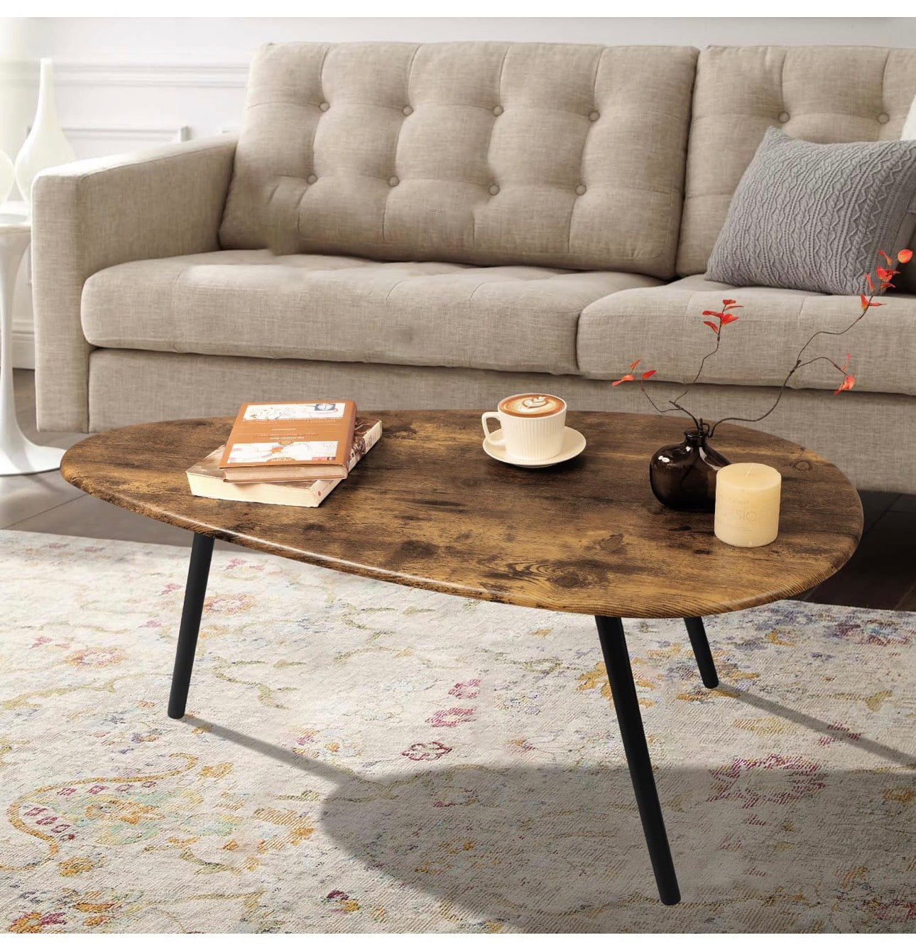 Coffee Table for Living Room Small Mid Century Coffee Table Rustic Oval Coffee Tables