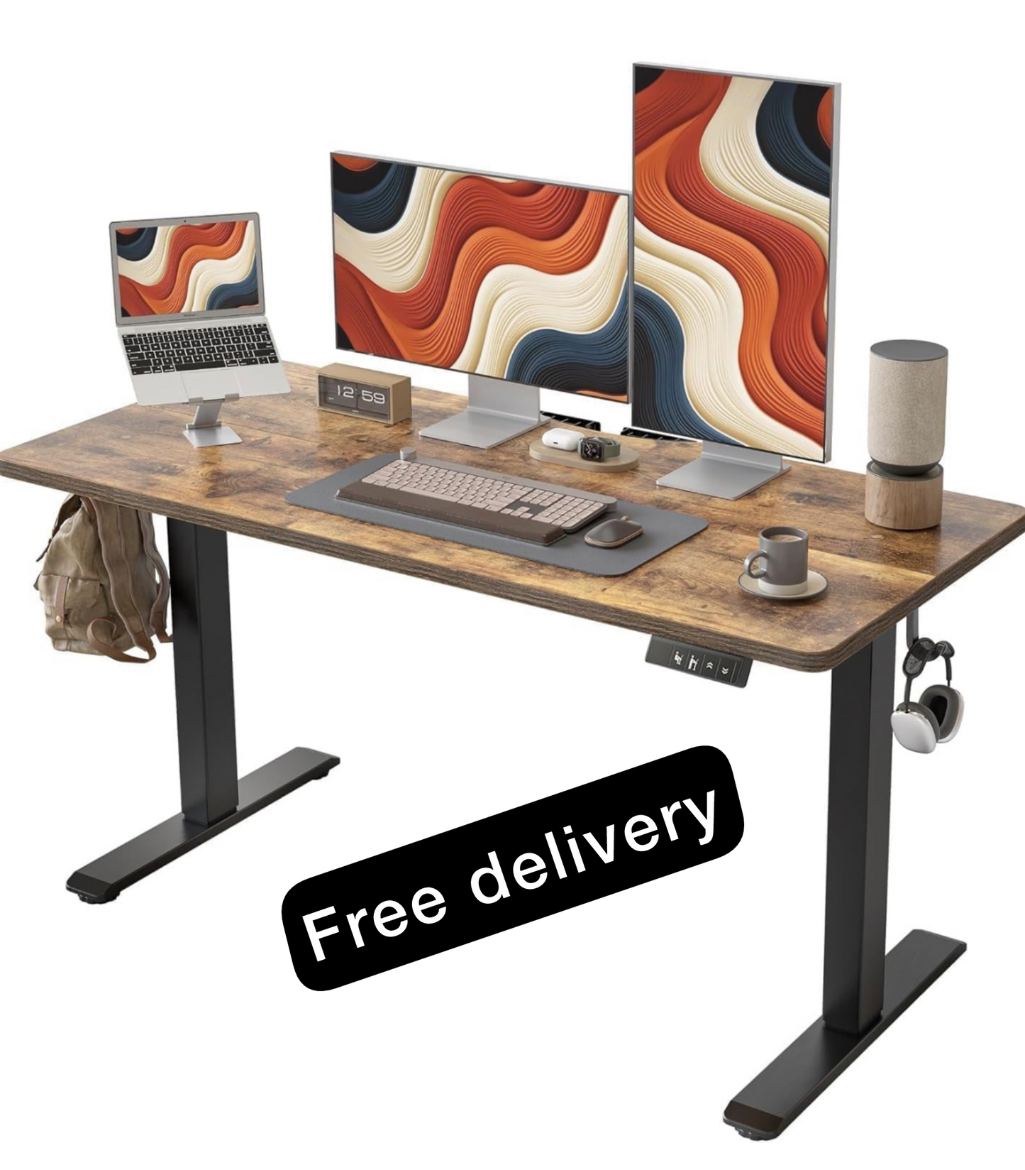 Height Adjustable Electric Standing Desk - 140x60 cm