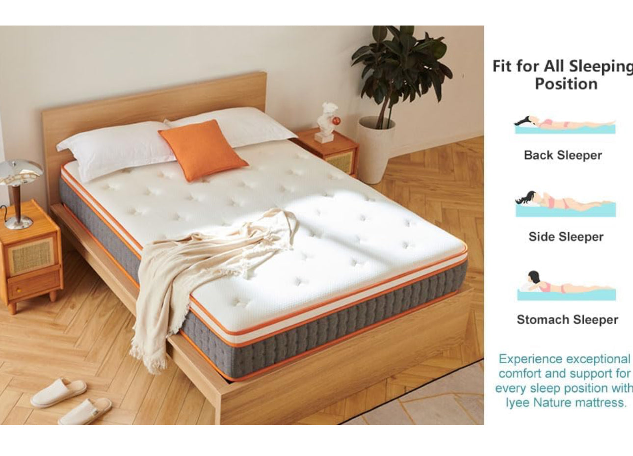 King Mattress, 8.7 Inch Hybrid Mattress King