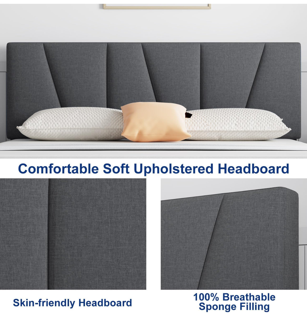 King Size Bed Frame Upholstered