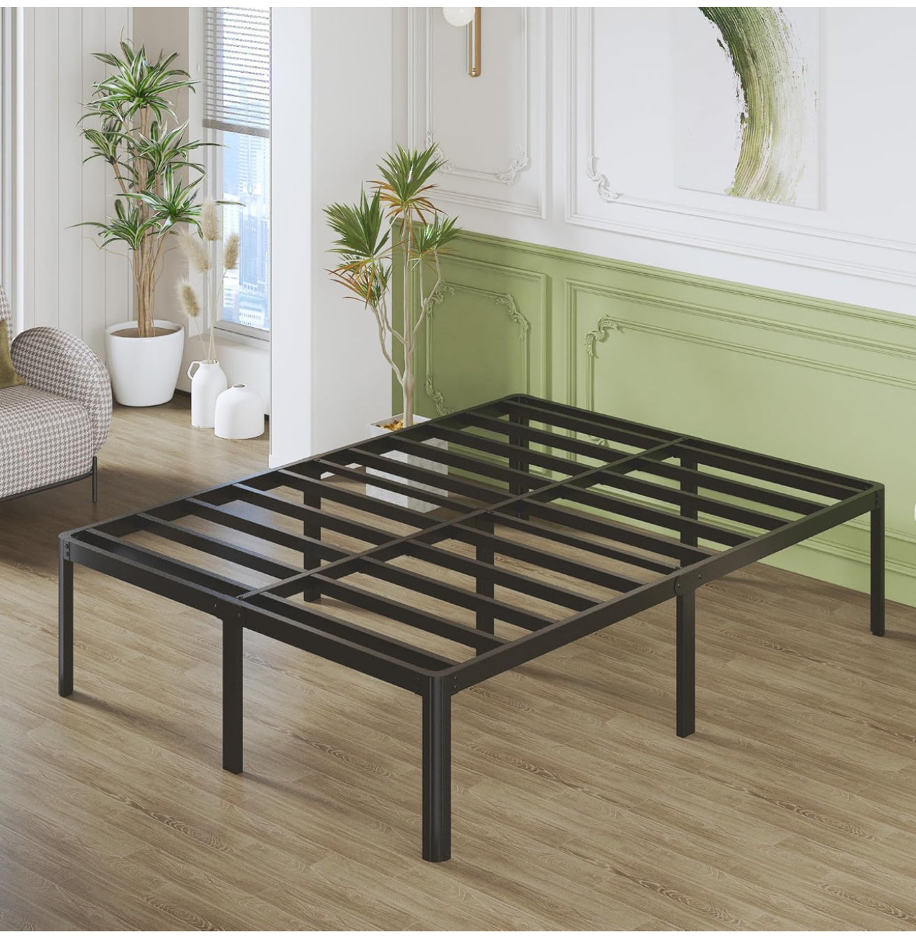 Small Double Bed Frame 4ft6 with Rounded Corner Legs