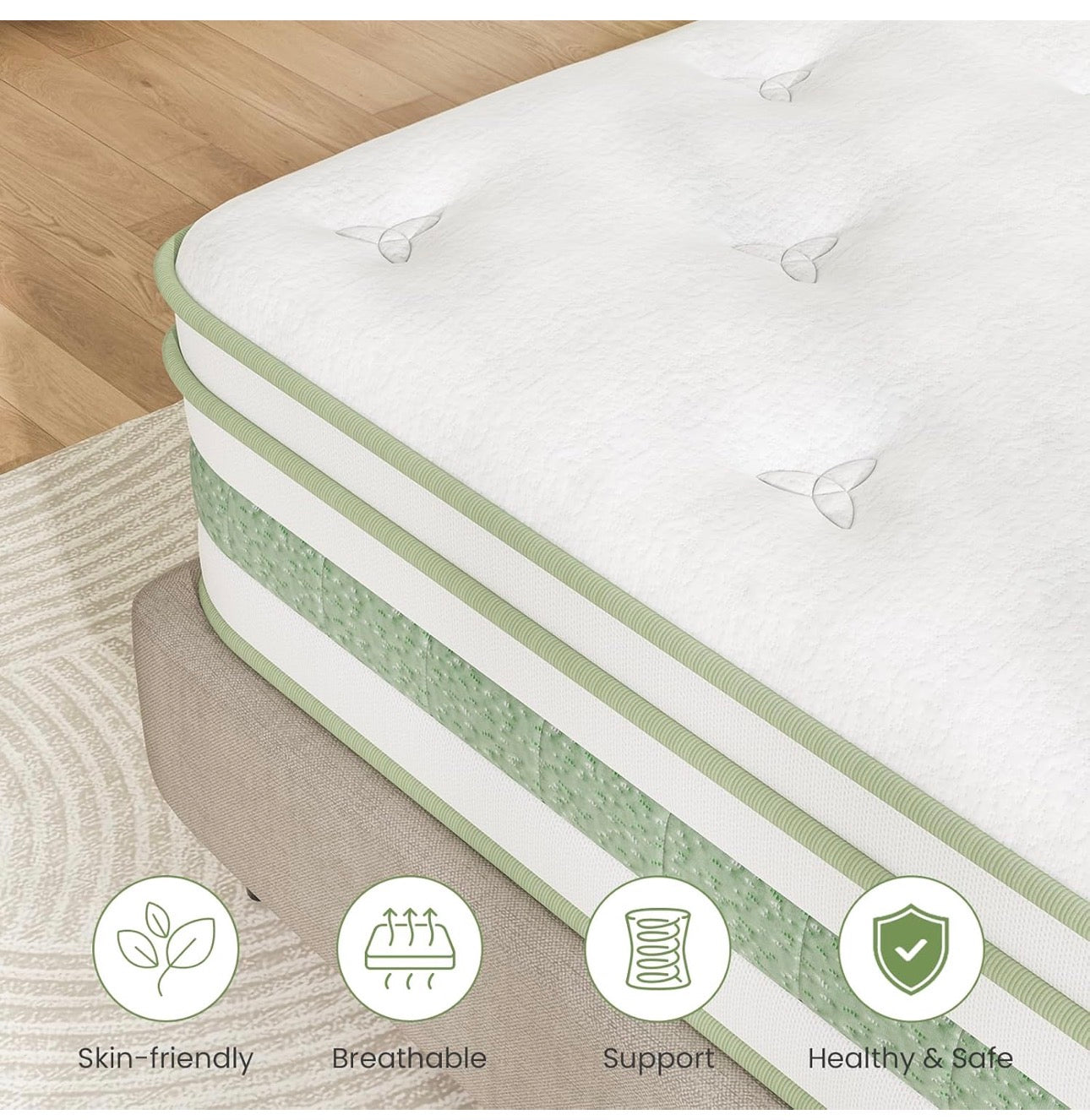 Small Double Mattress 4FT, 10 Inch Gel Memory Foam Pocket Sprung Hybrid Mattress, 7-Zone Orthopedic & Motion Isolation, Medium Firm, 120x190x25cm