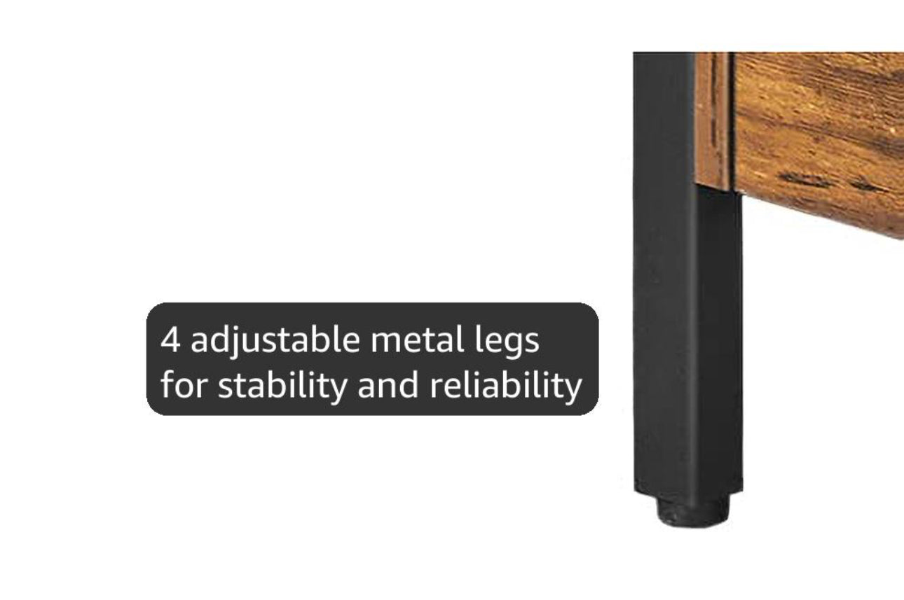 2 Bedside Tables, Side Table with Charging Station