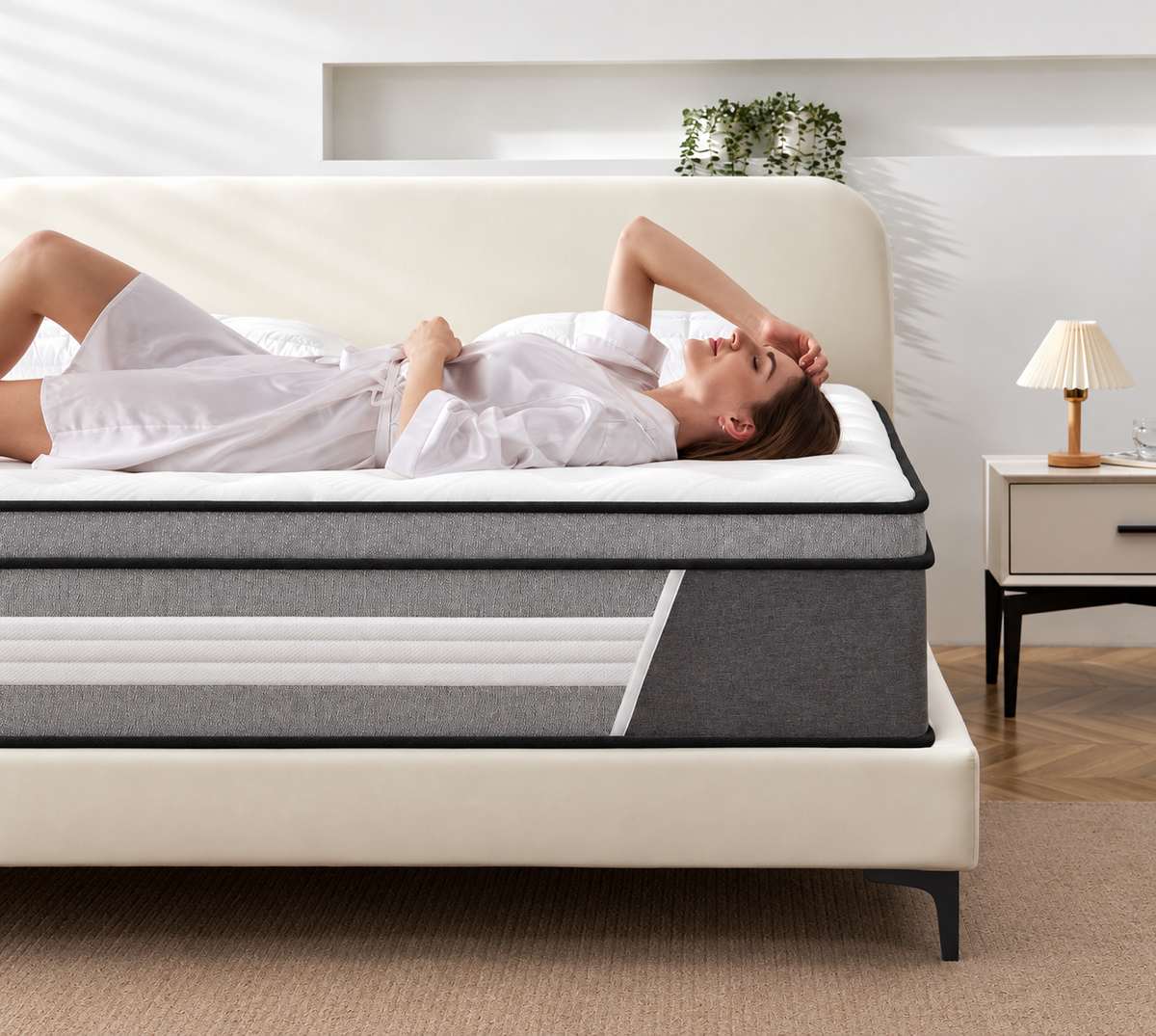 Double Mattress 4FT6 Hybrid Mattress Pocket Springs 135x190x25cm
Memory Foam,Edge Support,Mattress in a Box,Medium Firm,7 Zone Orthopedic,Individually Pocket Sprung,Double Size,Breathable