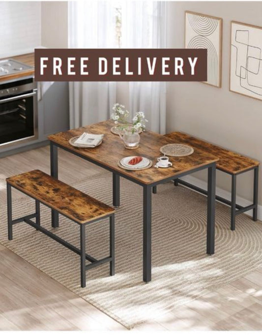 Dining Table with 2 Benches