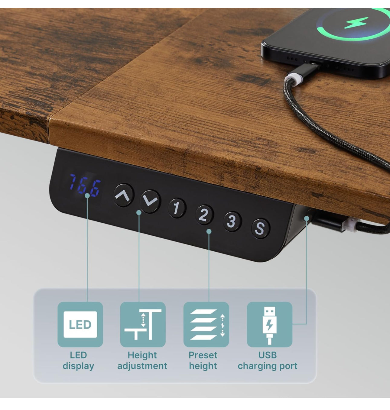 Electric Standing Desk 120x60cm