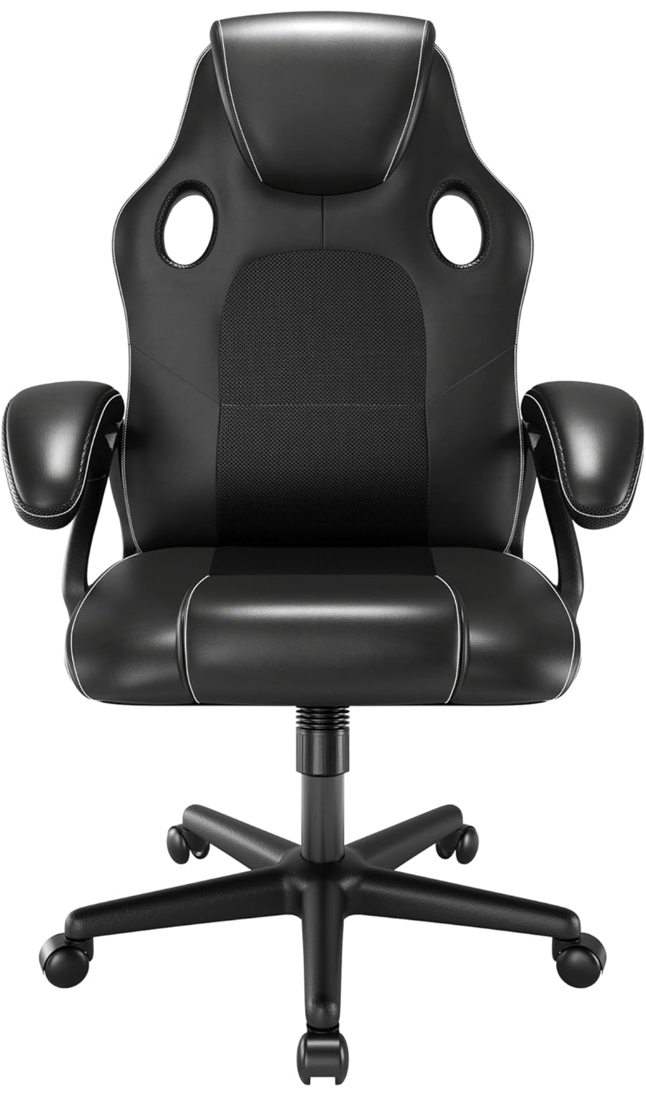 Office chair high back seat with breathable mesh insert padded armrests tilt adjustment durable base