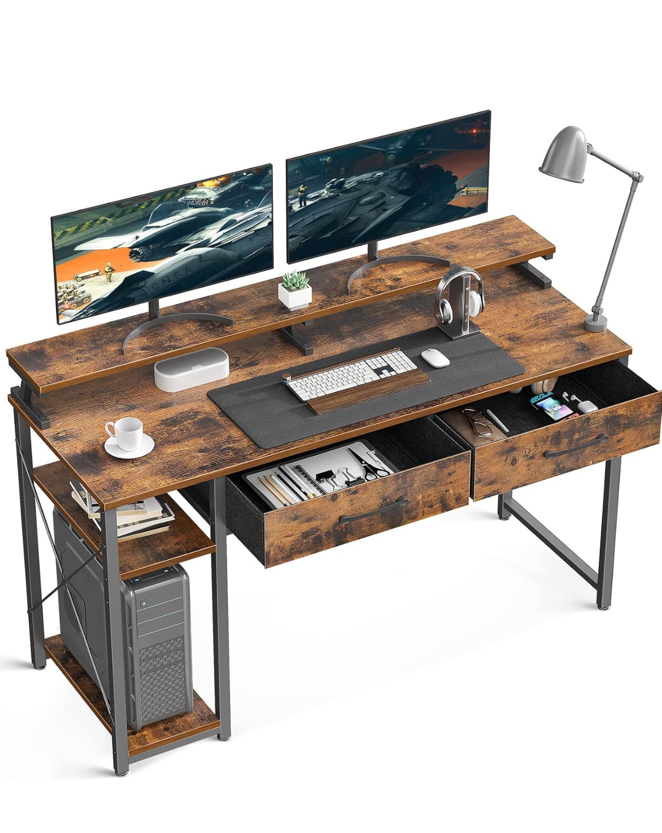 Desk with Drawers 120 x 50 cm
