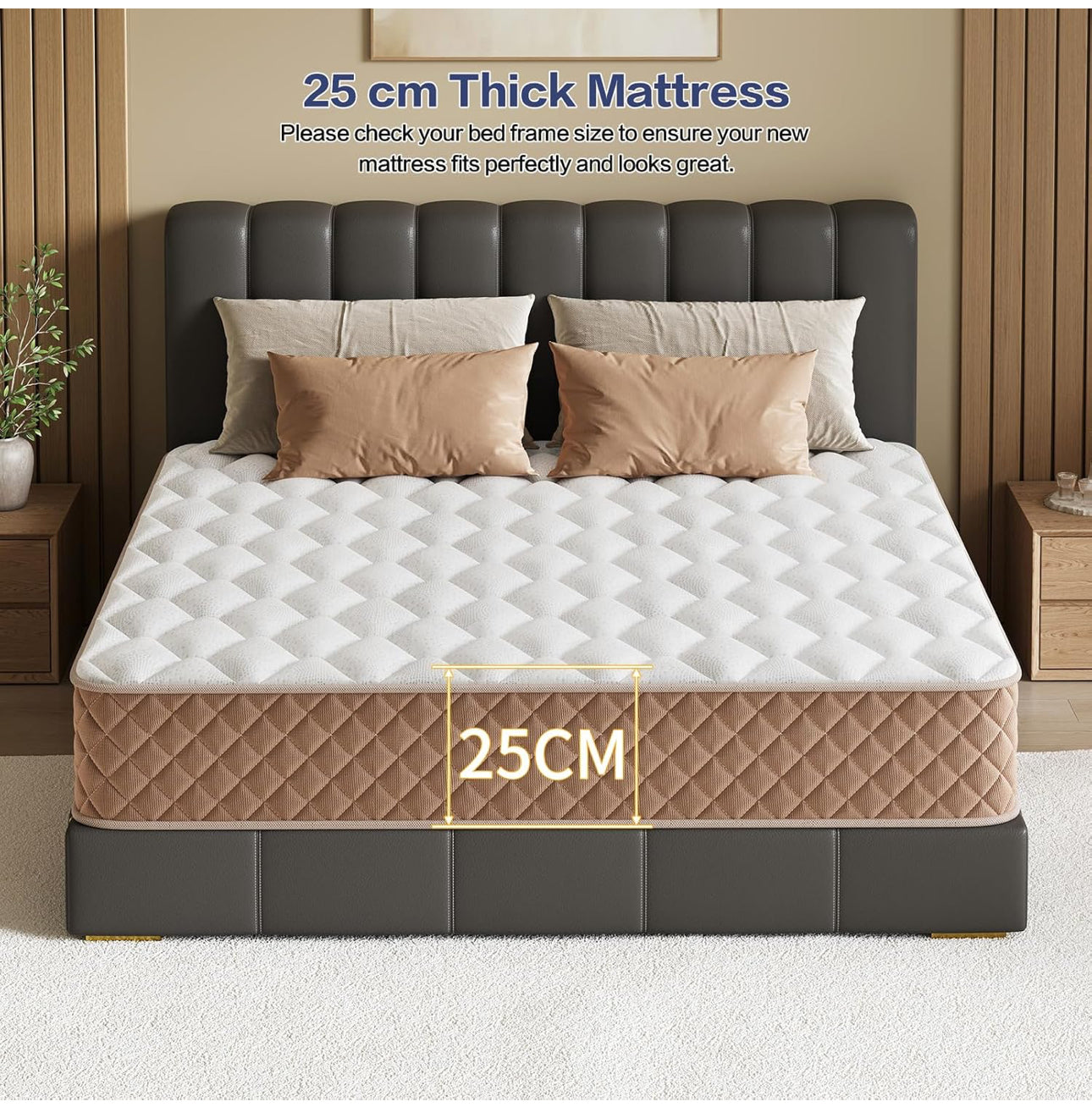 Single Mattress 3FT Memory Foam Mattress, 7-Zone Pocket Sprung Single Bed Mattress