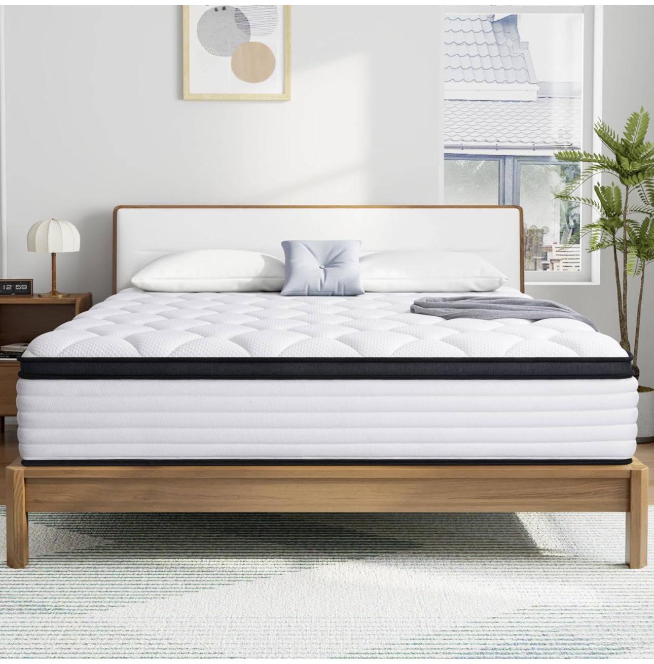 King Mattress, 22cm Memory Foam Pocketed Coil