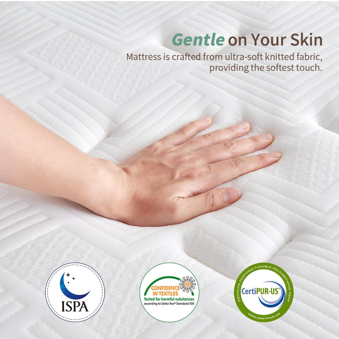 King Size Mattress, Orthopaedic Memory Foam Hybrid Medium Firm Mattress with 7-Zone