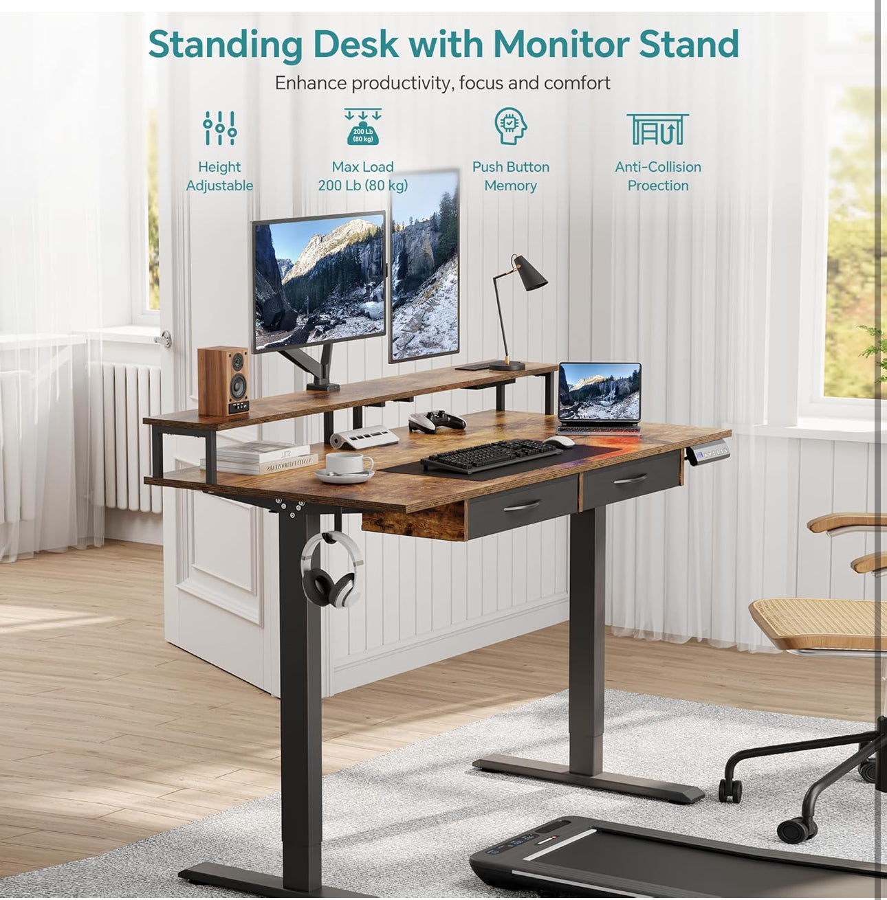 Standing Desk, Electric Height Adjustable Desk