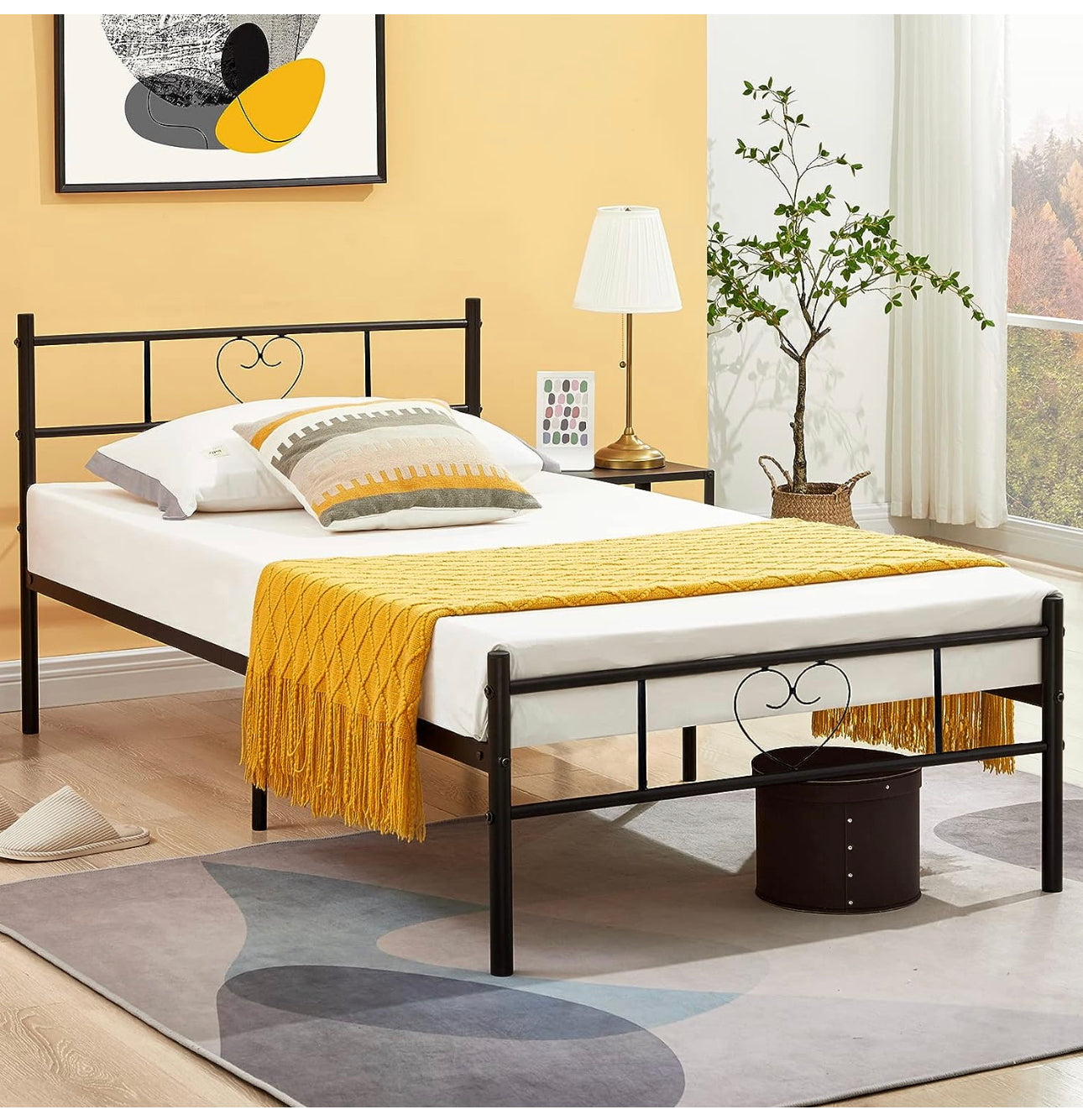 Single Bed Frame Solid 3ft Metal