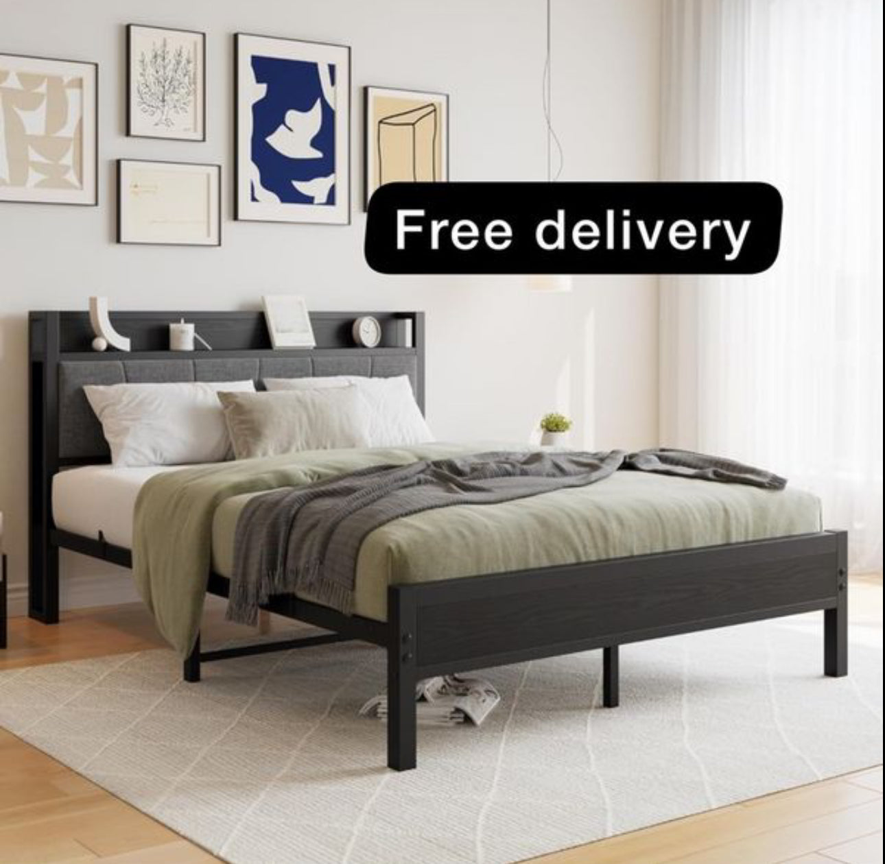 King Size Bed Frame Black