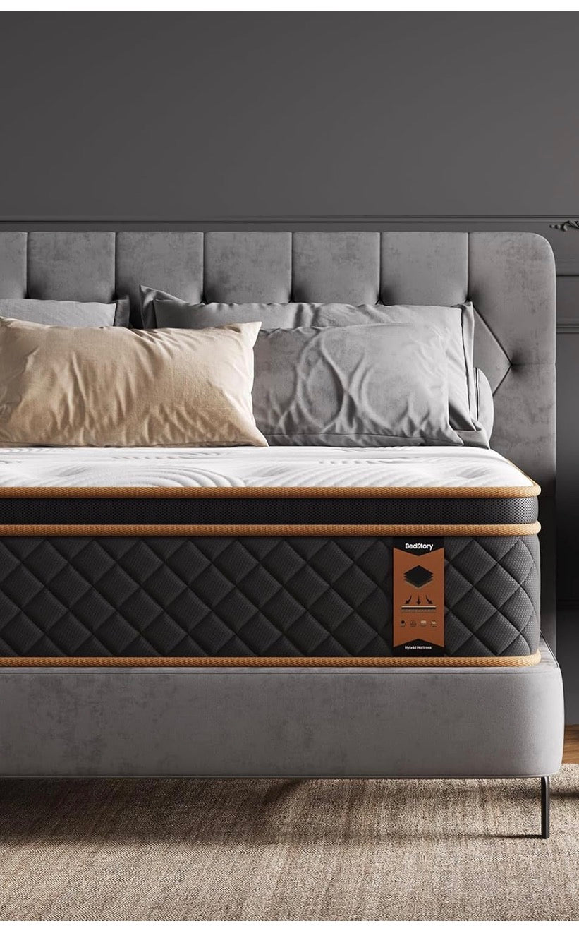 3FT Memory Foam & Pocket Spring Hybrid Mattress 90x190x26cm
10'' Height Single mattress in a box, Edge Support, High-compression coils, Breathable Soft Fabric, Pressure Relief