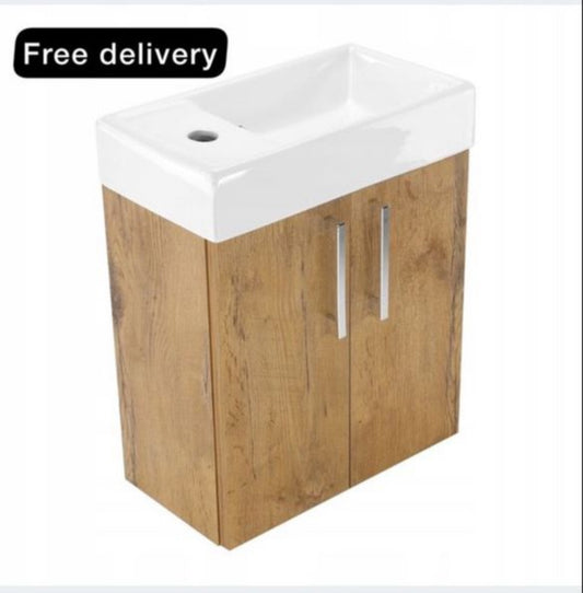 bathroom cabinet with a washbasin