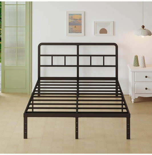Small Double Bed Frame 4ft with Curved Headboard