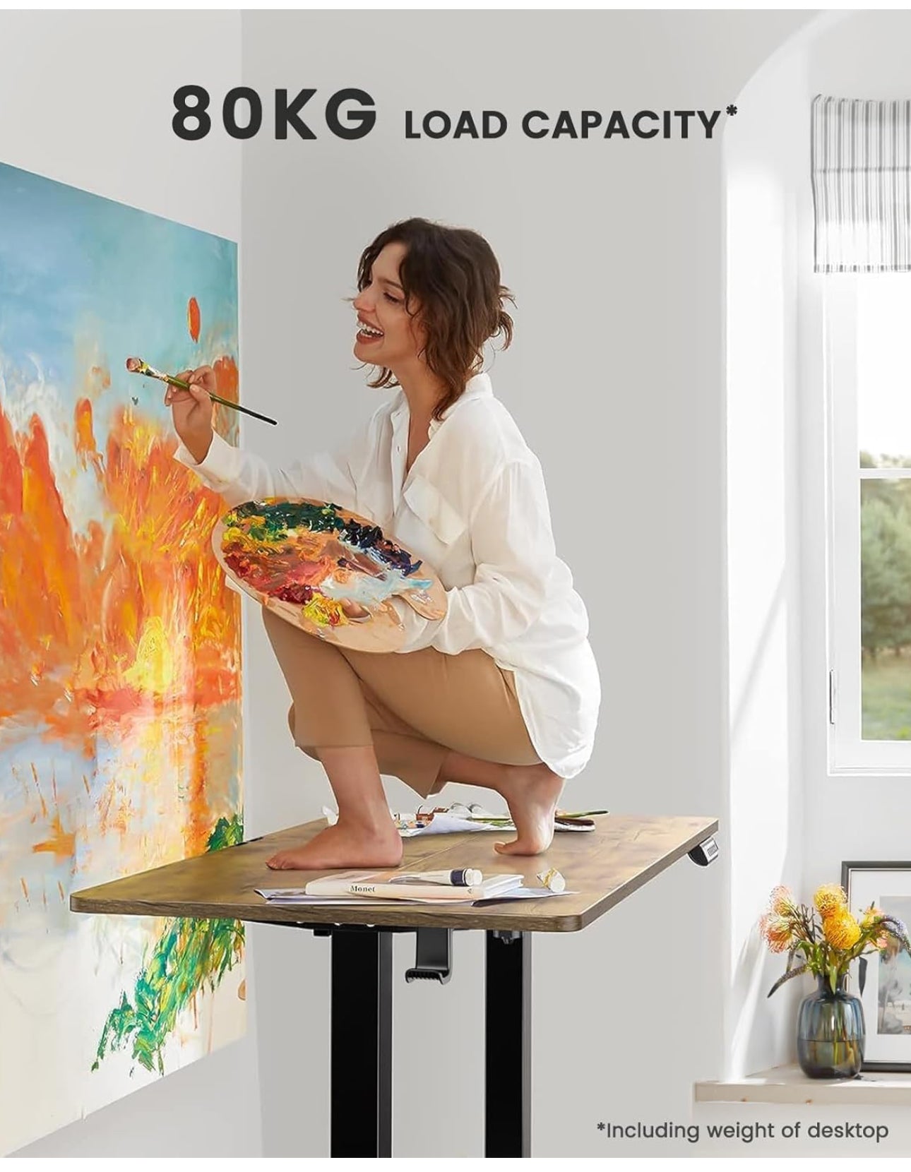 Electric Standing Desk Height Adjustable 100 x 60cm