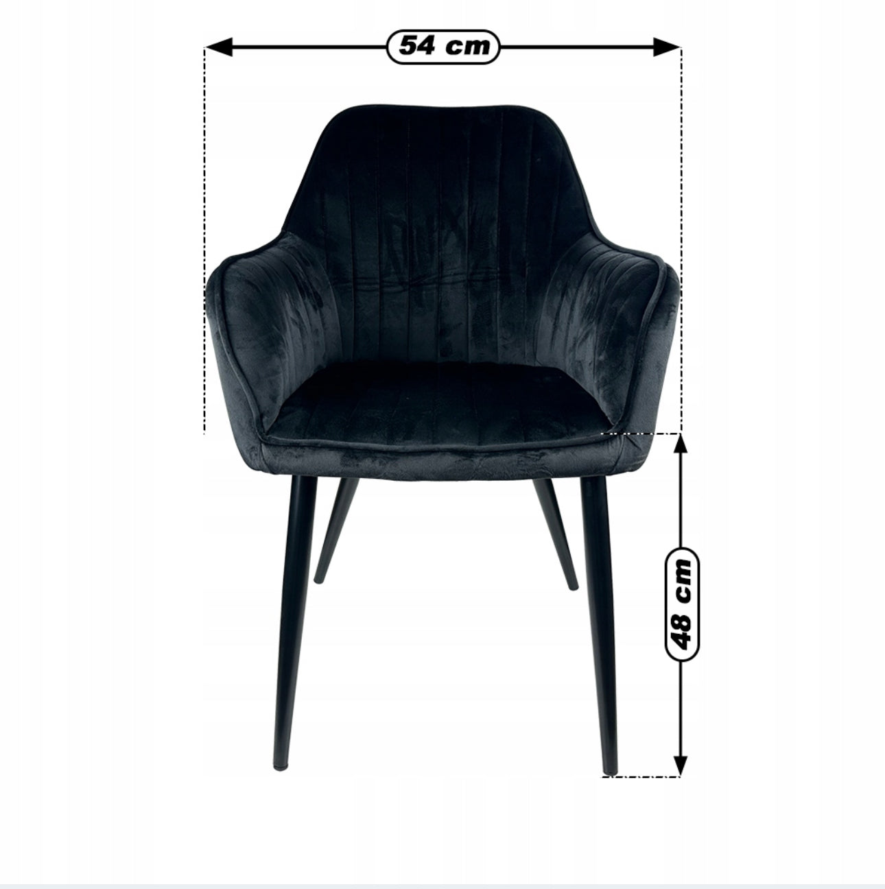 4x Upholstered Grey Velour Chairs