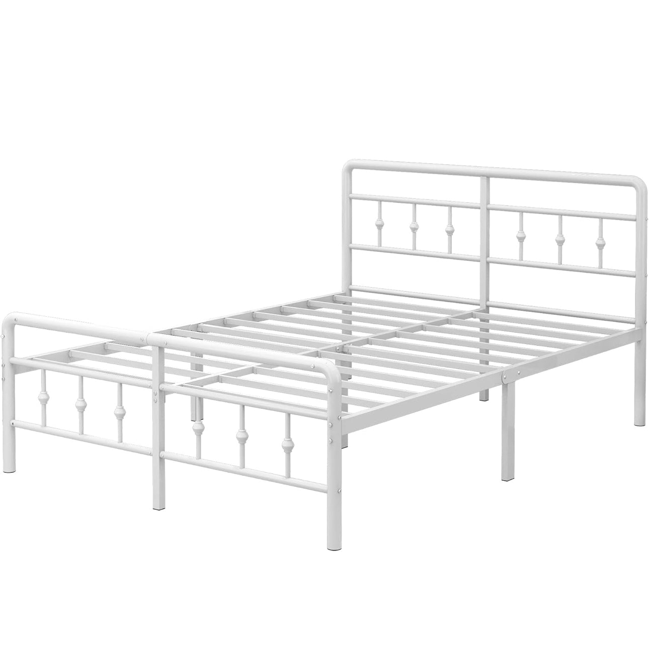 Double Bed Frame 4ft6 with Headboard and Footboard, Metal Bed Frame Double 46 cm High