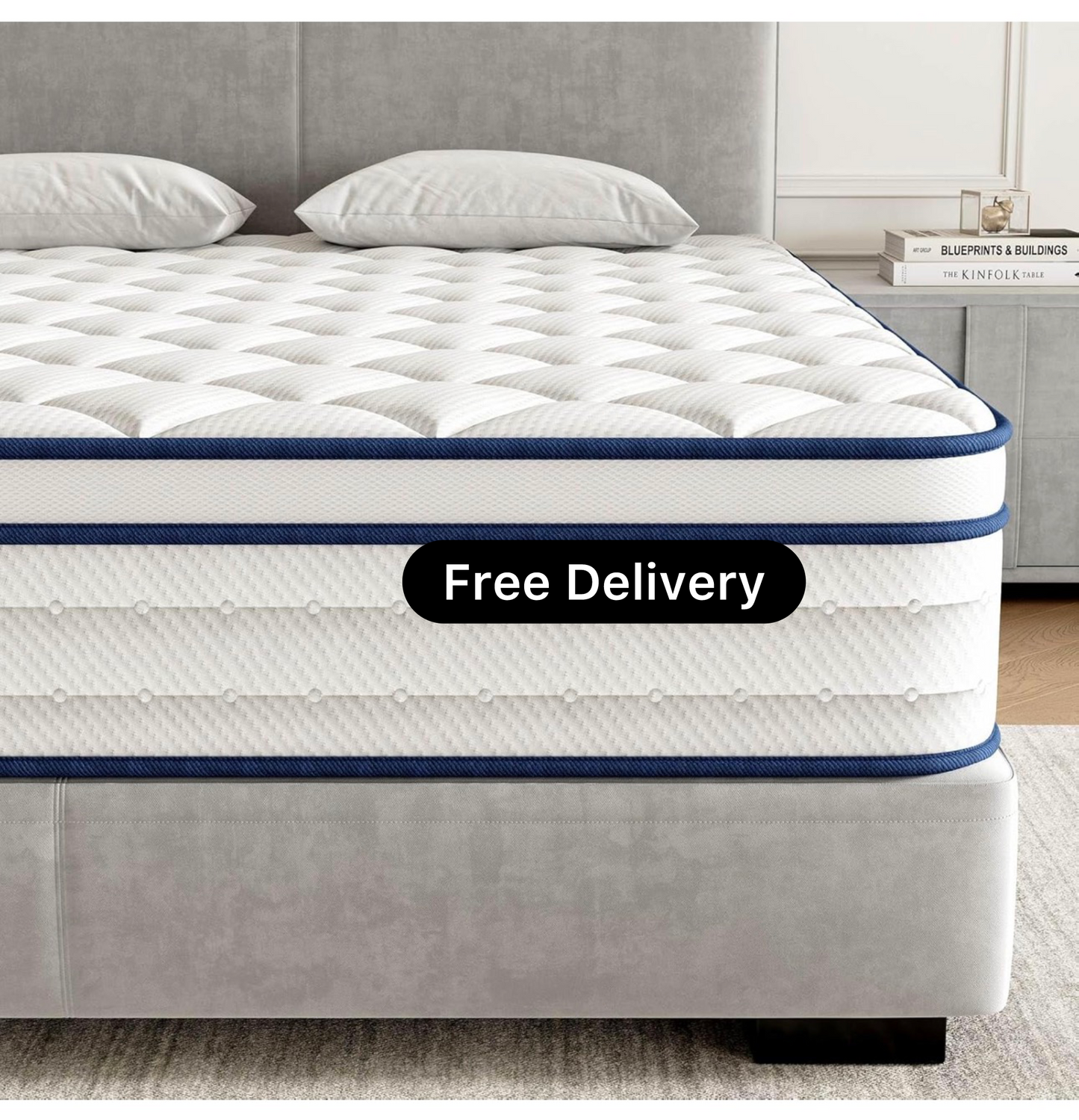 King Mattress, Memory Foam 7-Zone Pocket Spring hybrid Mattress
150x200x25cm, Medium Firm Feel for Pressure & Back Pain Relief, Motion Isolation, Mattress In a Box