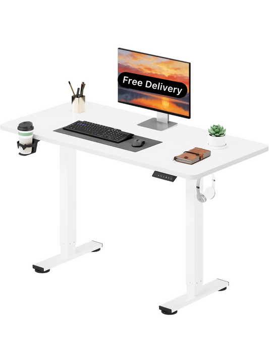 Electric Standing Desk ONE PIECE 110 * 54 Height Adjustable Desk With Memory Smart Panel
