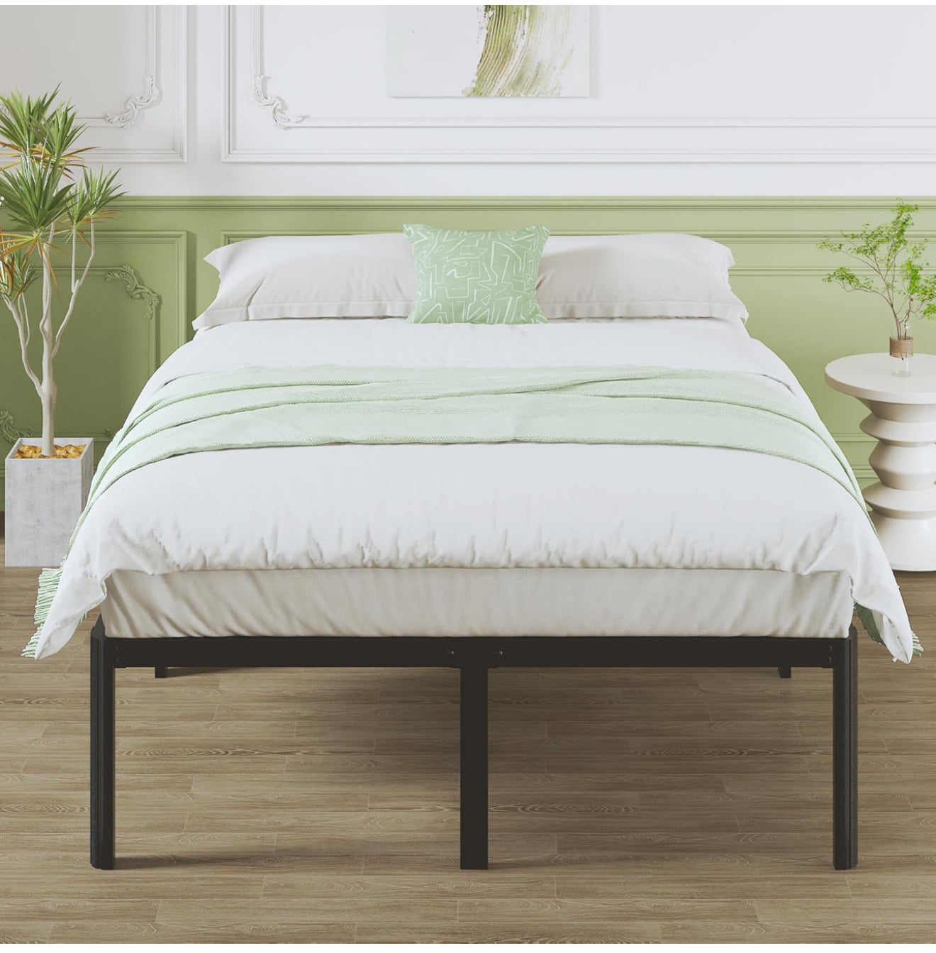 Small Double Bed Frame 4ft6 with Rounded Corner Legs
